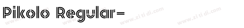 Pikolo Regular字体转换